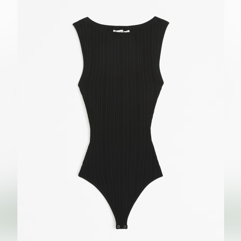 NWT Abercrombie Glossy Slash Bodysuit